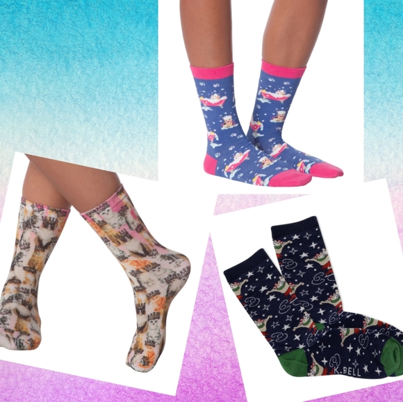 CUTE K.BELL Cat Lovers Sock Bundle #1 - Picture 2 of 16